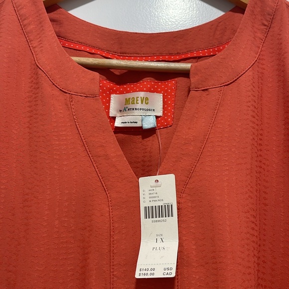 NWT Amber Anthropologie Maeve Salmon pink Dress - Picture 2 of 3